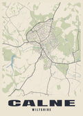 Street map poster of Calne, Wiltshire