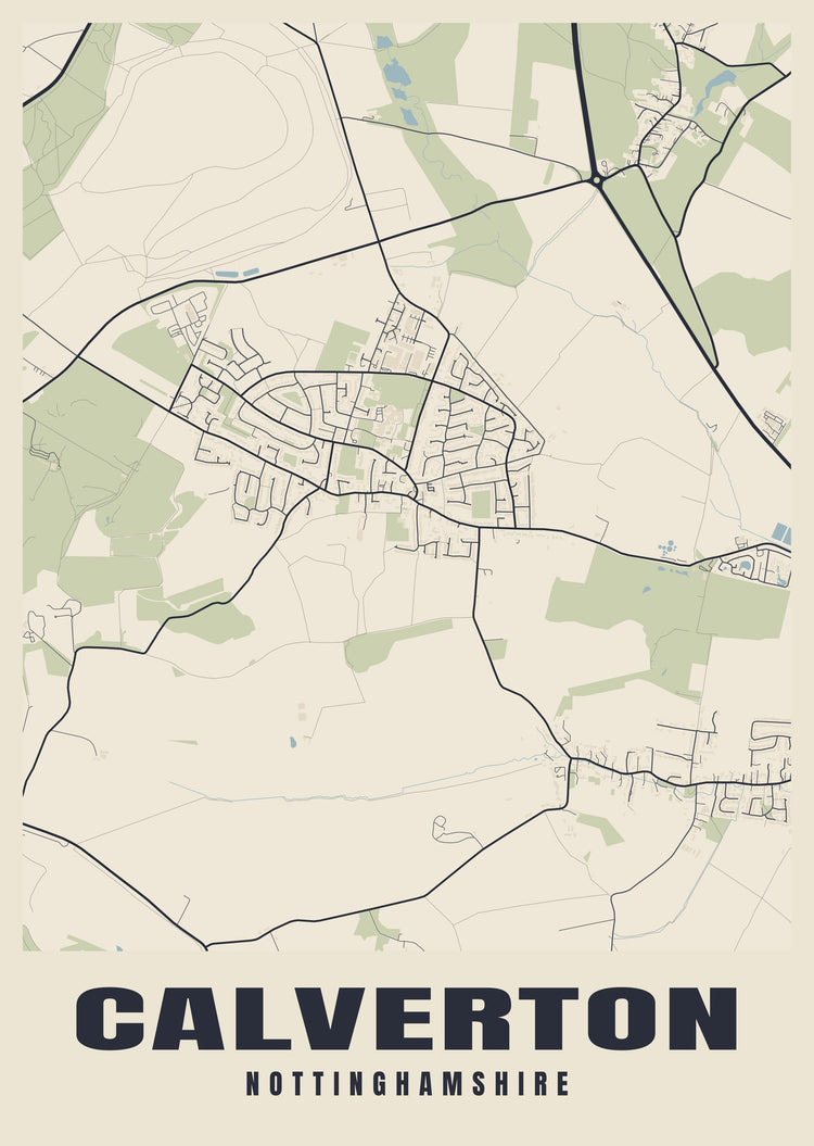 Calverton Street Map Poster