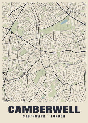Camberwell Heritage Street Map Poster