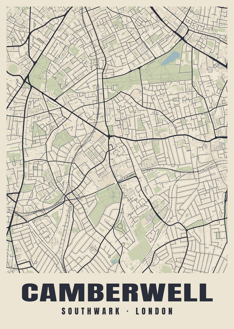Camberwell Heritage Street Map Poster