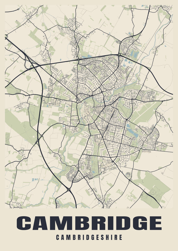 Cambridge Street Map Poster