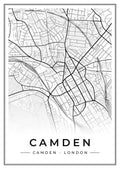 Street map poster of Camden, Camden, London