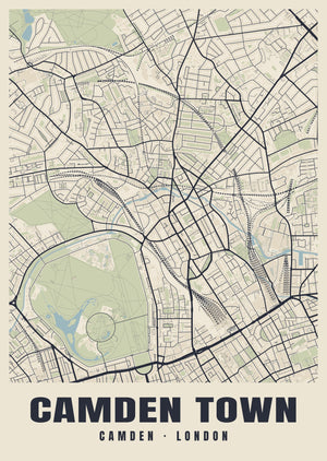 Camden Town Heritage Street Map Poster
