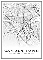 Street map poster of Camden Town, Camden, London