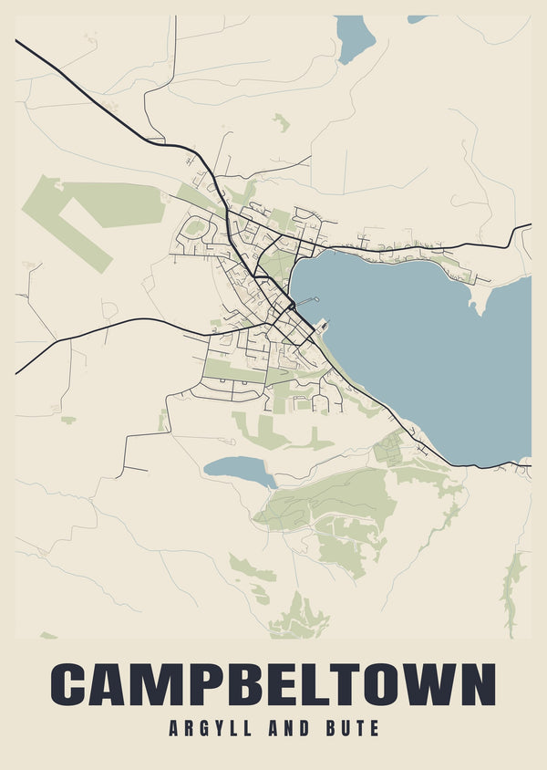 Campbeltown Street Map Poster