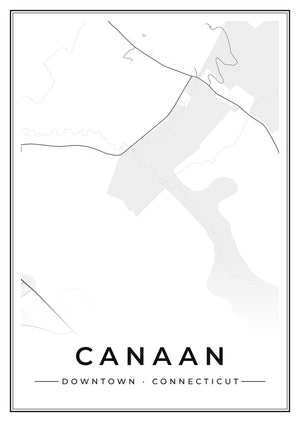 Canaan Downtown Street Map Poster