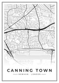 Street map poster of Canning Town, Newham, London