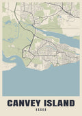 Street map poster of Canvey Island, Essex