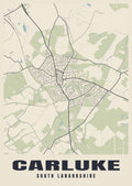 Street map poster of Carluke, South Lanarkshire