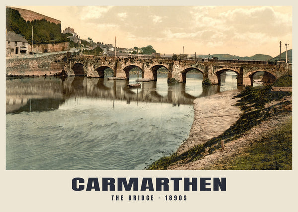 The Bridge, Carmarthen, c. 1890–1900 Heritage Print