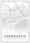 Street map poster of Carnoustie town centre, Angus