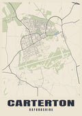 Street map poster of Carterton, Oxfordshire