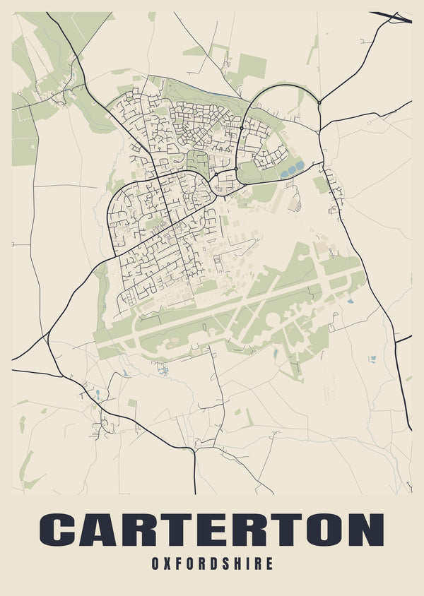 Carterton Street Map Poster
