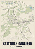 Street map poster of Catterick Garrison, North Yorkshire