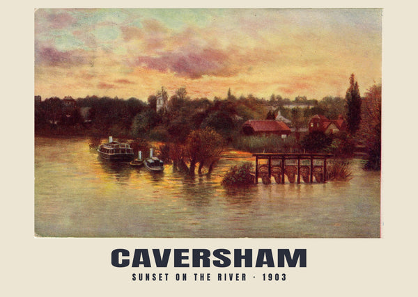Sunset on the river, Caversham, 1903 Heritage Print