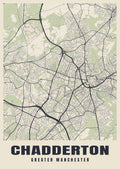 Street map poster of Chadderton, Greater Manchester
