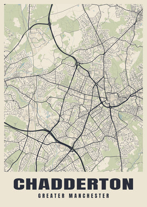 Chadderton Street Map Poster