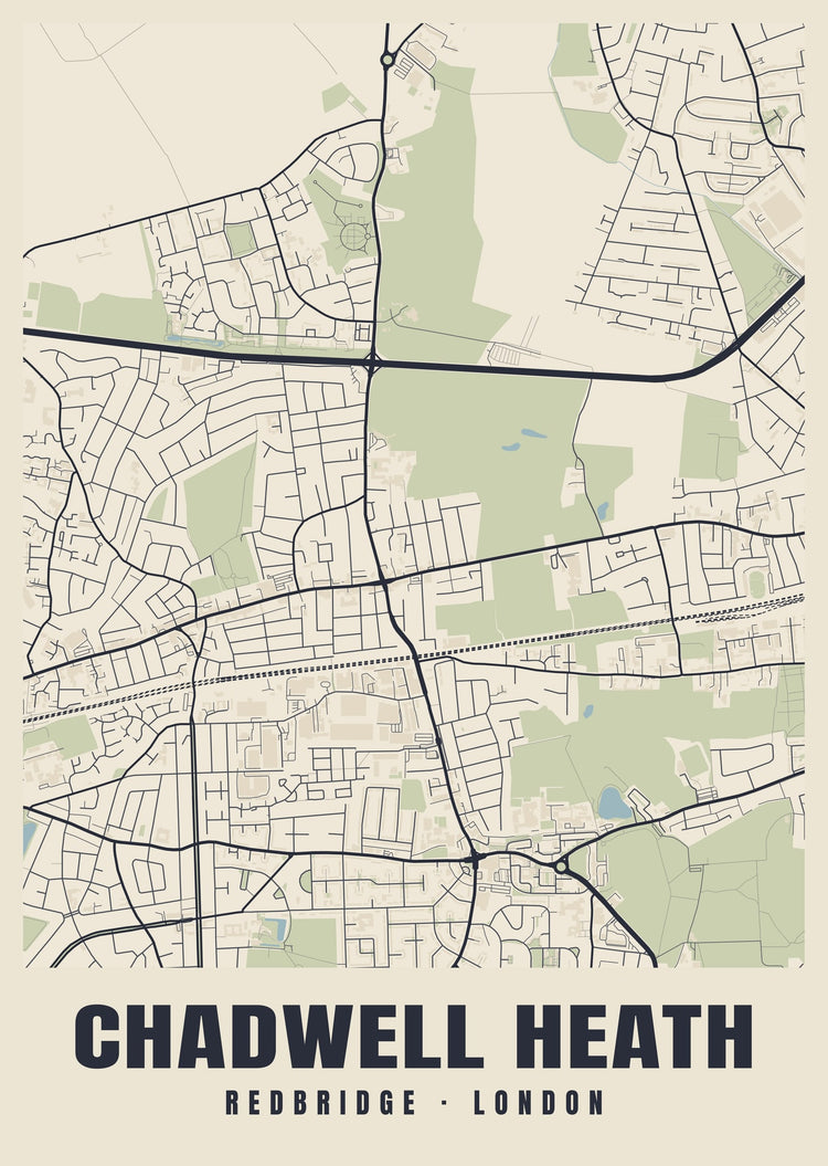 Chadwell Heath Heritage Street Map Poster