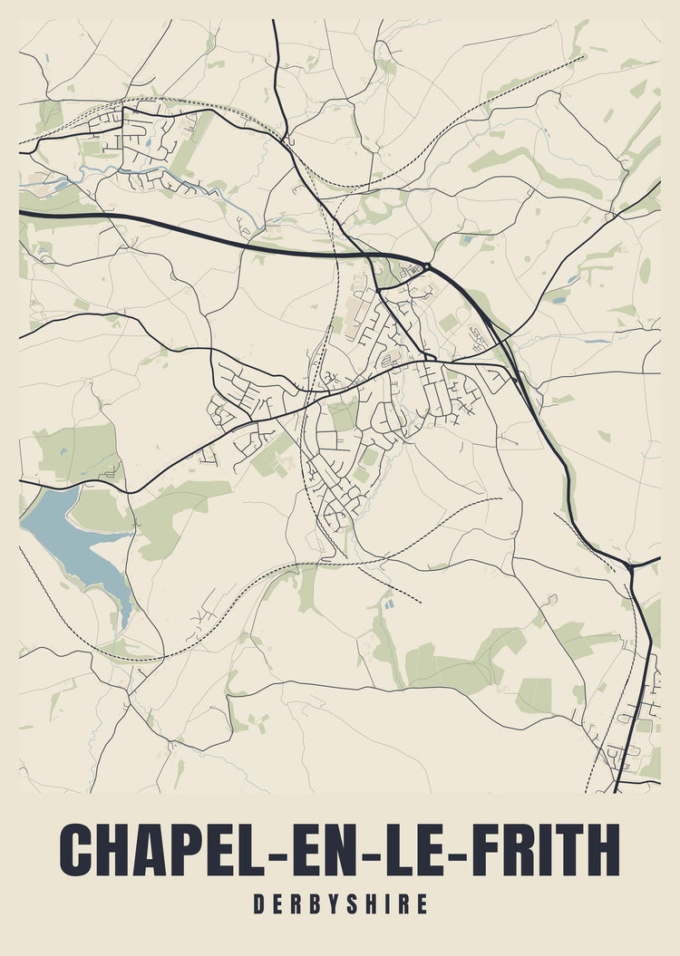 Chapel-en-le-Frith Street Map Poster