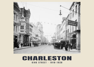 King Street, Charleston, South Carolina — 1910–1920 · Wydruk historycznej fotografii