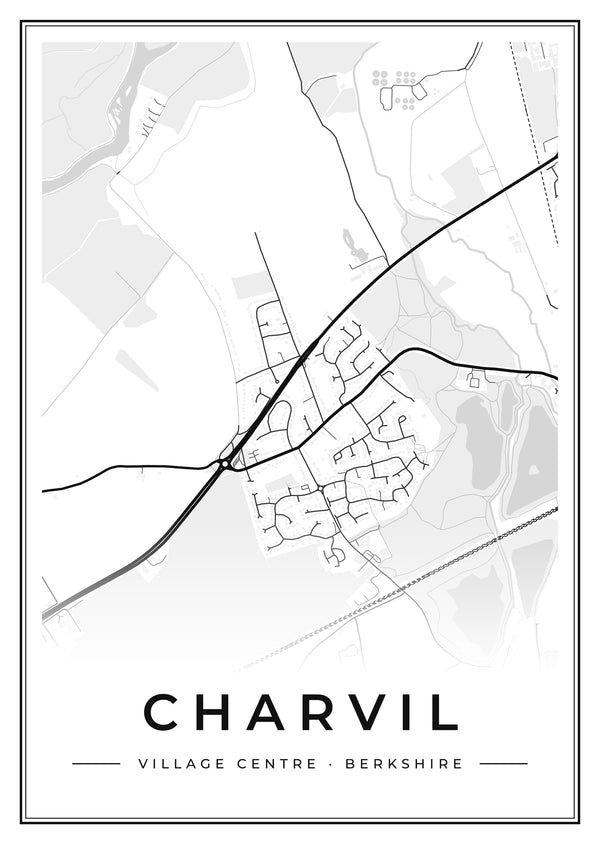 Charvil Village Centre Street Map Poster