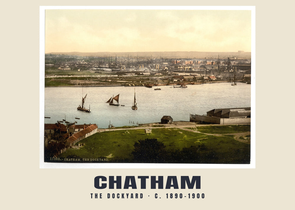 The dockyard, Chatham, c. 1890–1900 Heritage Print