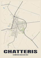 Street map poster of Chatteris, Cambridgeshire