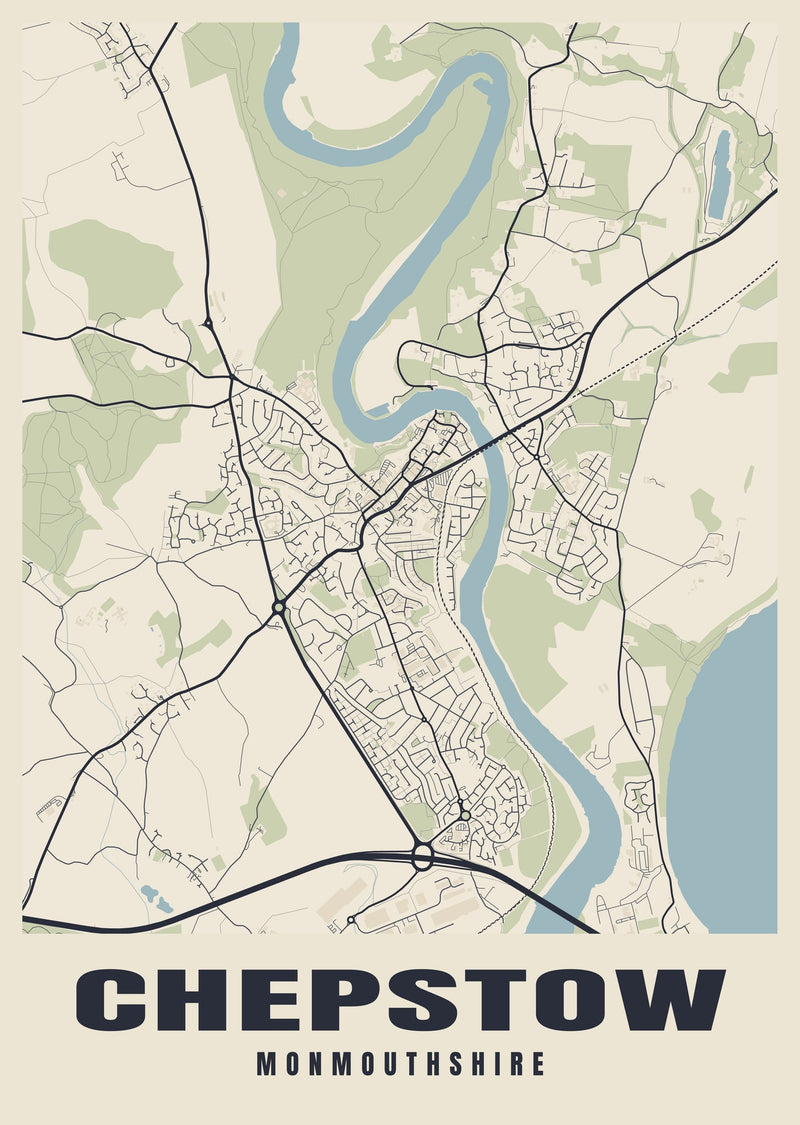 Chepstow Street Map Poster