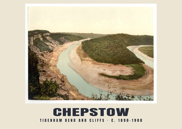 Tidenham bend and cliffs, Chepstow, c. 1890–1900 Heritage Print