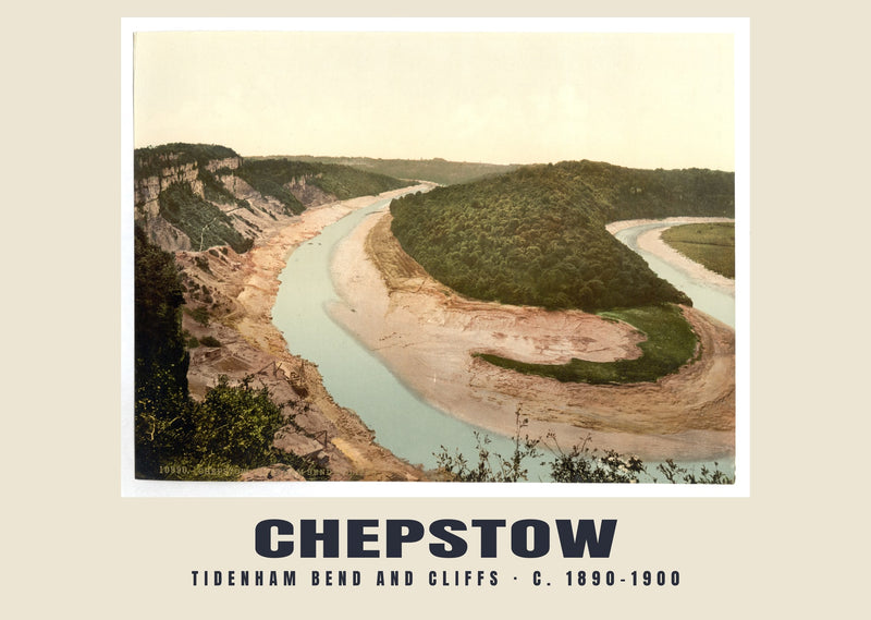 Tidenham bend and cliffs, Chepstow, c. 1890–1900 Heritage Print