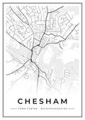 Street map poster of Chesham town centre, Buckinghamshire