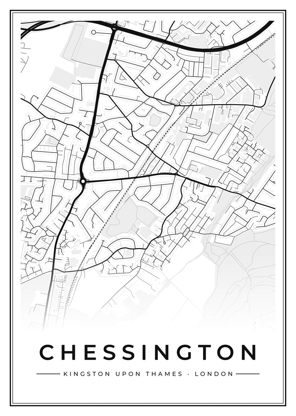 Chessington Street Map Poster