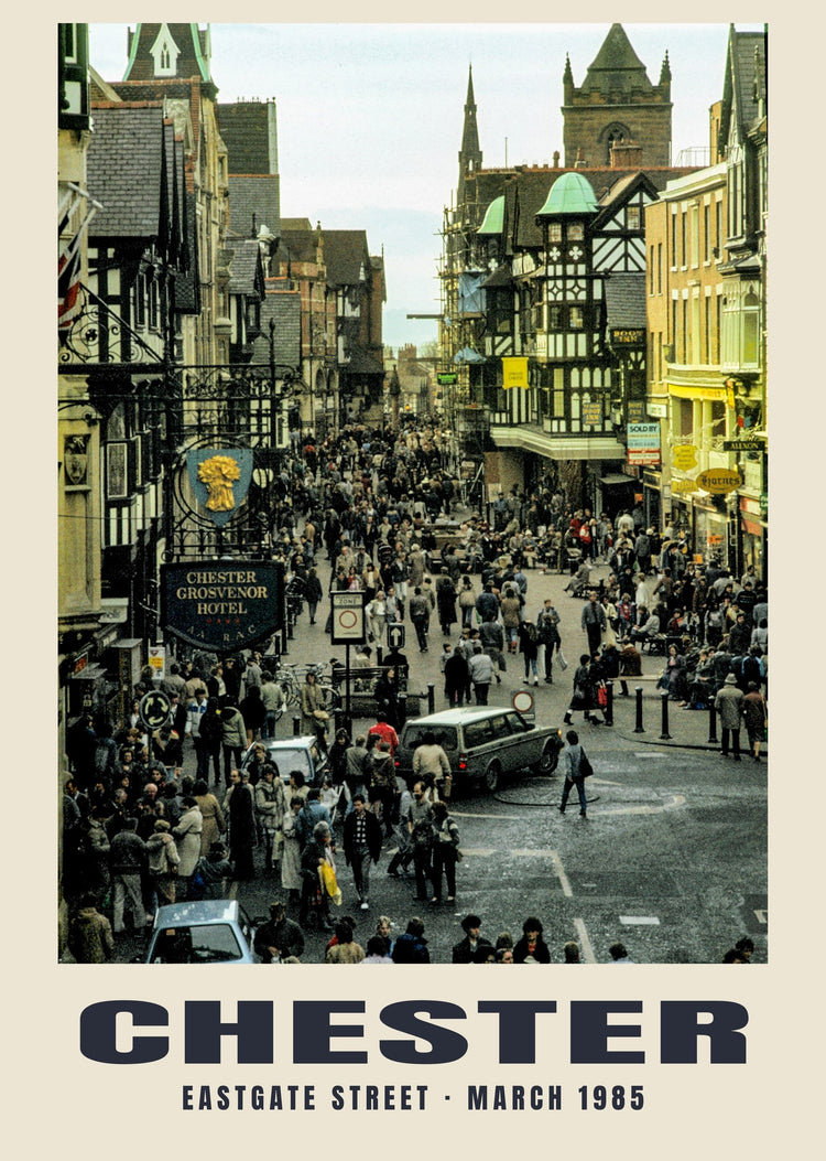 Eastgate Street, Chester, March 1985 Heritage Print