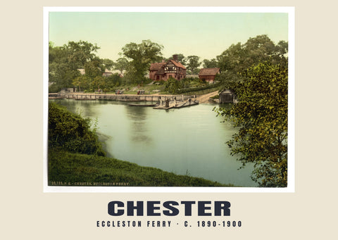 Eccleston Ferry, Chester, ca. 1890–1900 Historischer Druck