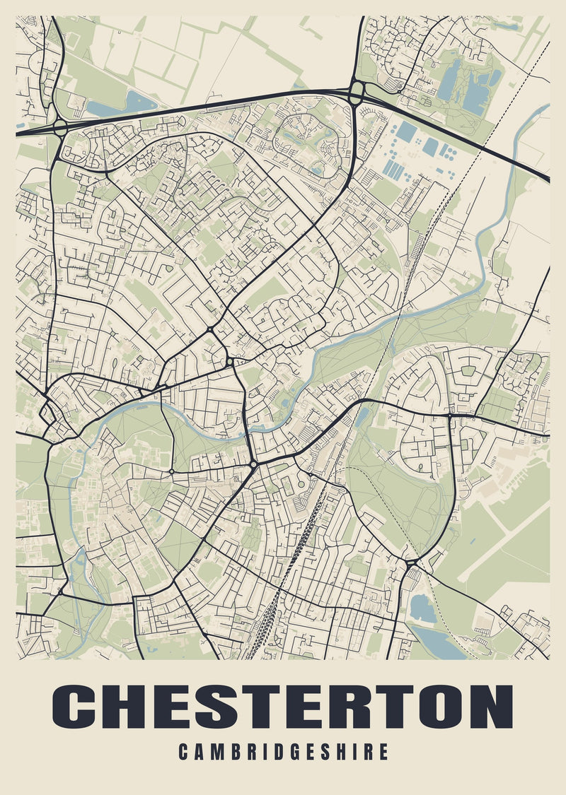 Chesterton Street Map Poster