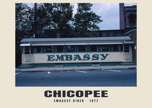 Embassy Diner, Chicopee, Massachusetts — 1977 · Wydruk historycznej fotografii