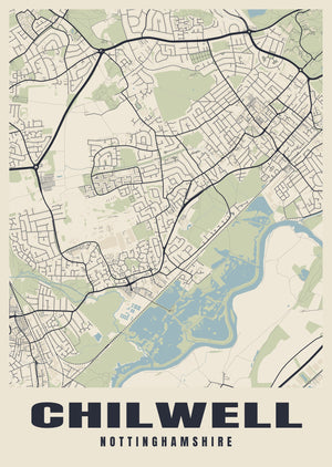 Chilwell Street Map Poster