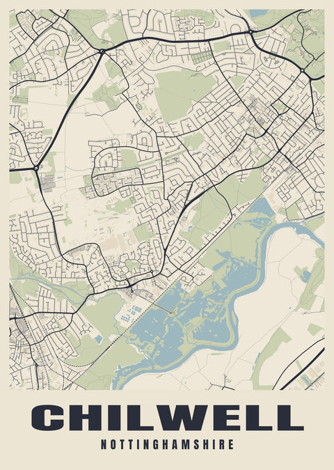 Chilwell Street Map Poster
