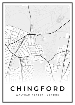 Chingford Street Map Poster