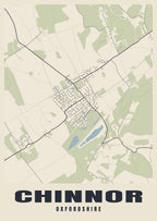 Street map poster of Chinnor, Oxfordshire