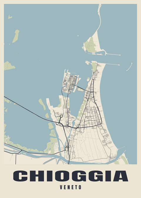 Chioggia Street Map Poster