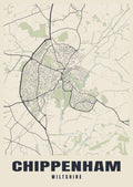 Street map poster of Chippenham, Wiltshire
