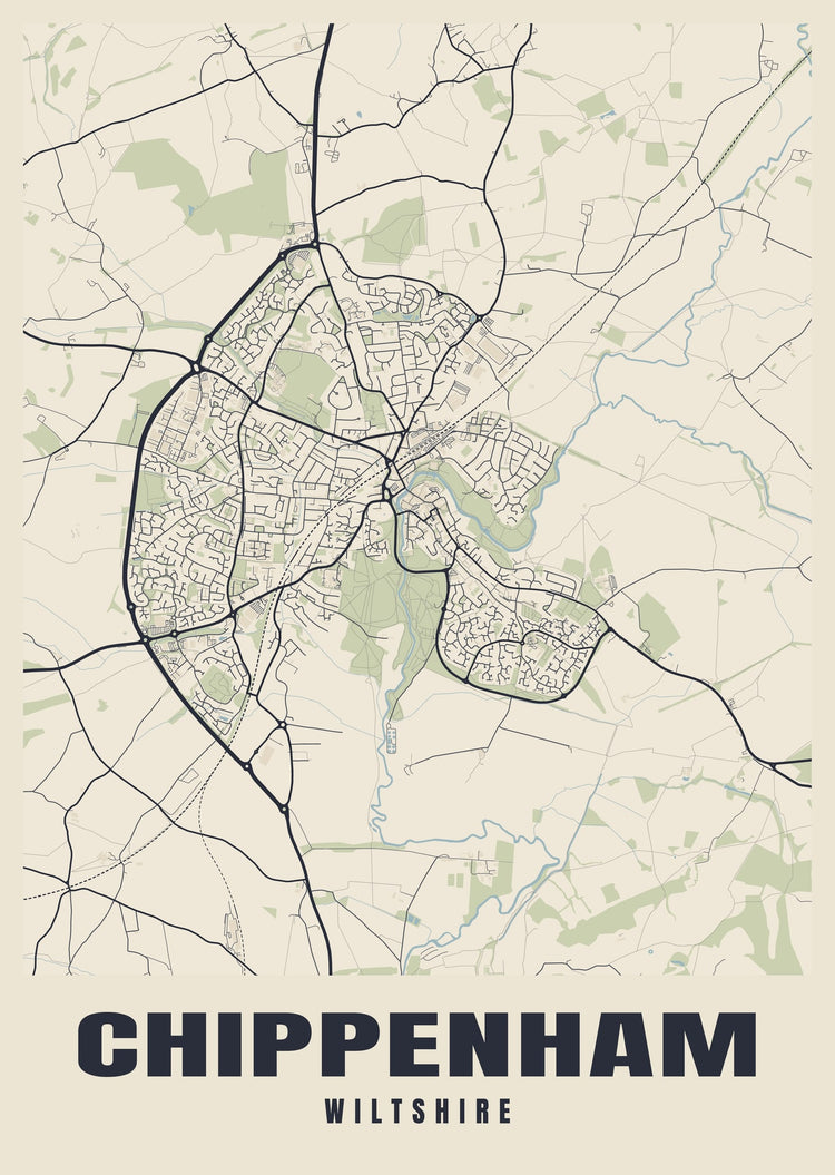 Chippenham Street Map Poster
