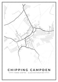 Street map poster of Chipping Campden town centre, Gloucestershire
