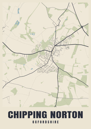 Chipping Norton Street Map Poster