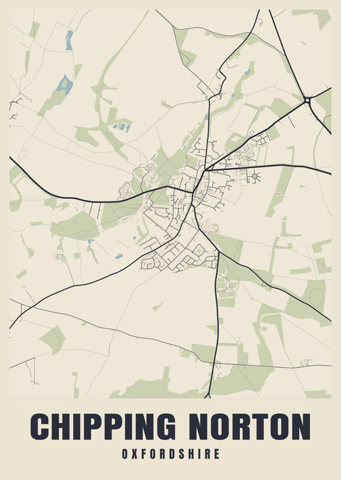 Chipping Norton Street Map Poster