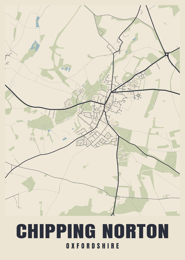 Chipping Norton Street Map Poster