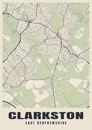 Clarkston Street Map Poster