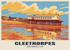 Cleethorpes Pier poster, Retro Railway style