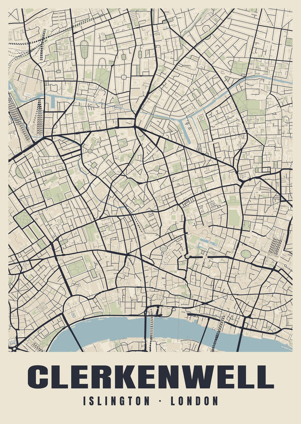 Clerkenwell Heritage Street Map Poster